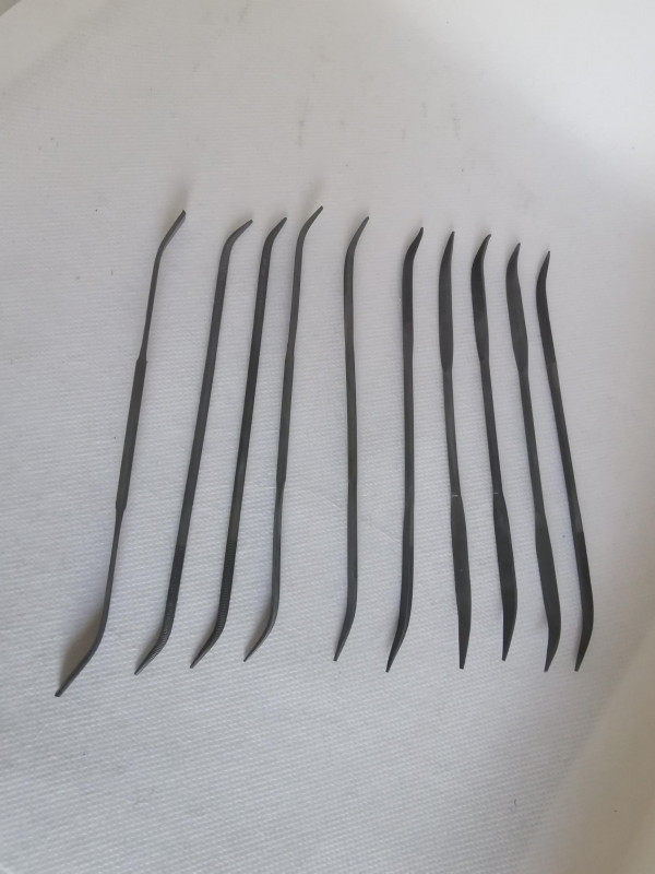 10er Set doppelseitig, gebogene Schlsselfeilen, 140 mm