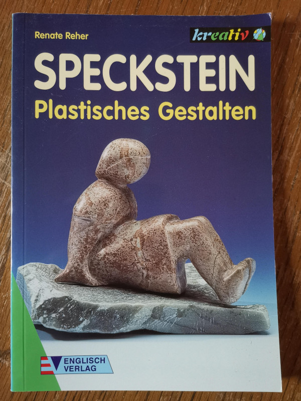 Kreativ Set; gebr. Buch; Werkzeug; Schleifmittel; Politur; Speckstein