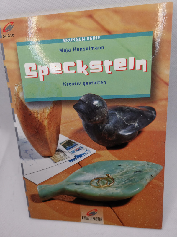 Kreativ Set; gebr. Buch; Werkzeug; Schleifmittel; Politur; Speckstein