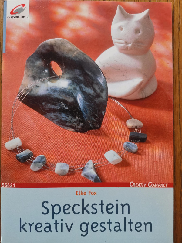 Kreativ Set; gebr. Buch; Werkzeug; Schleifmittel; Politur; Speckstein