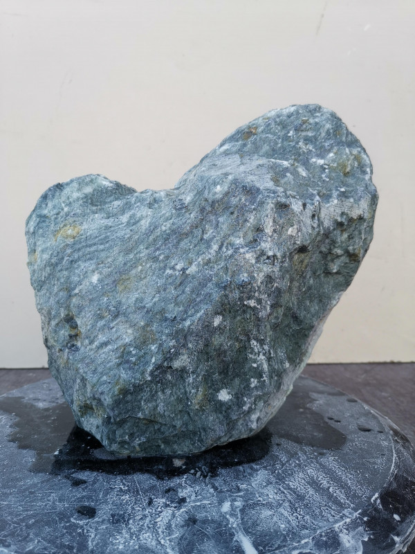 Speckstein; Einzelstck; aus Indien; trkis-schwarz; 7,950 kg