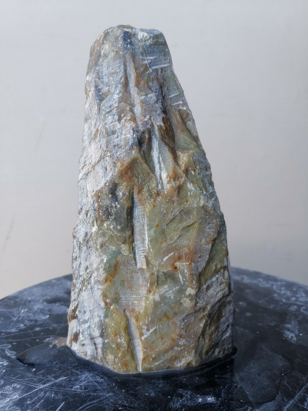 Speckstein; Einzelst�ck; aus Indien; gr�n Mix; 1,740 kg