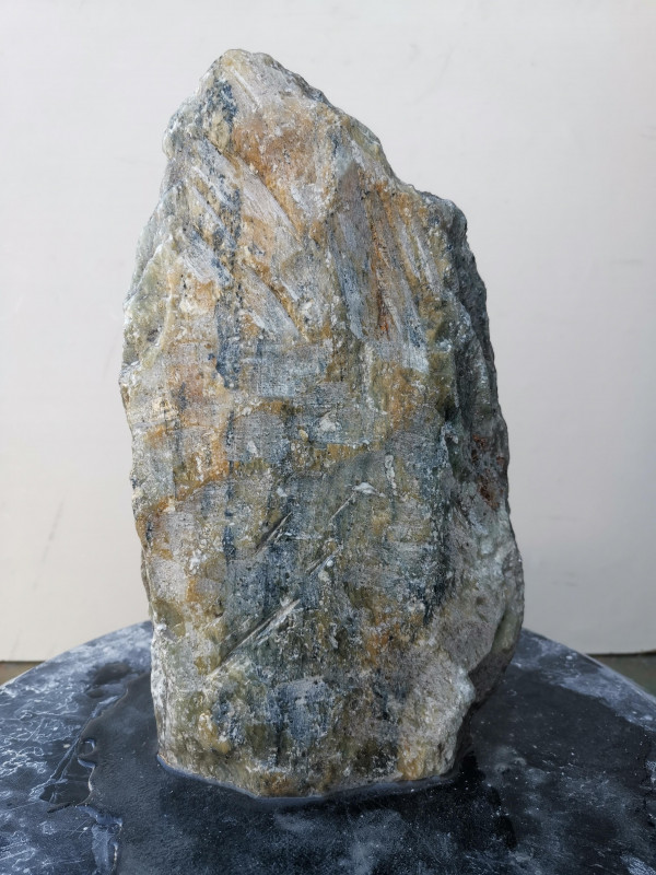 Speckstein; Einzelst�ck; aus Indien; gr�n Mix; 3,940 kg