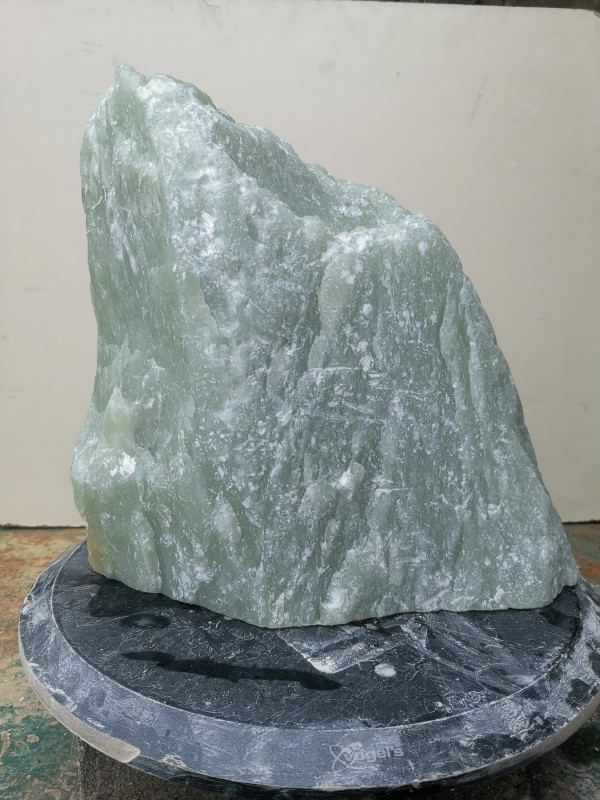 Speckstein; Einzelst�ck; aus Indien; Lemongr�n; 15,690 kg