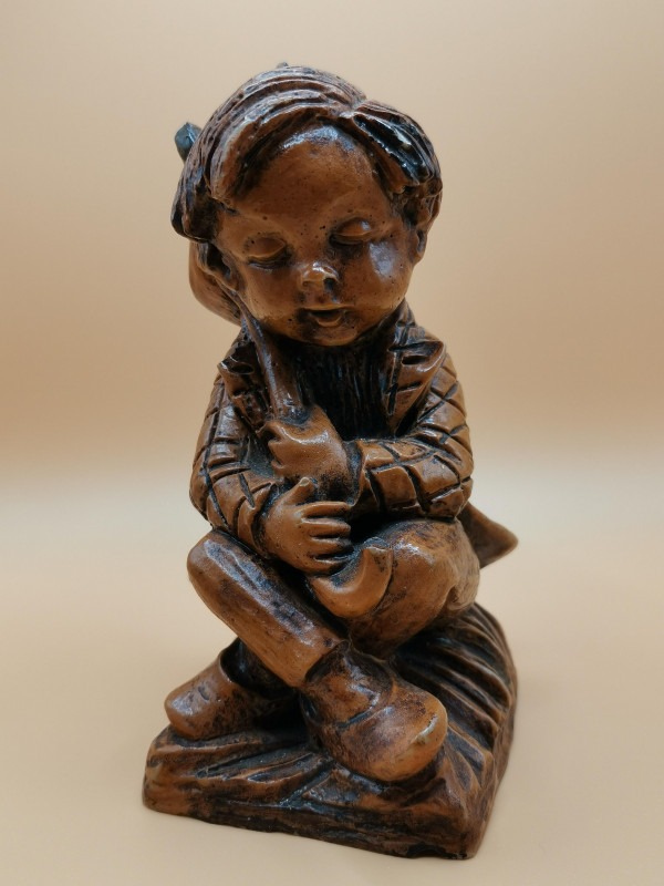 Speckstein; Figur; Hans im Gl�ck; Signiert; lasiert