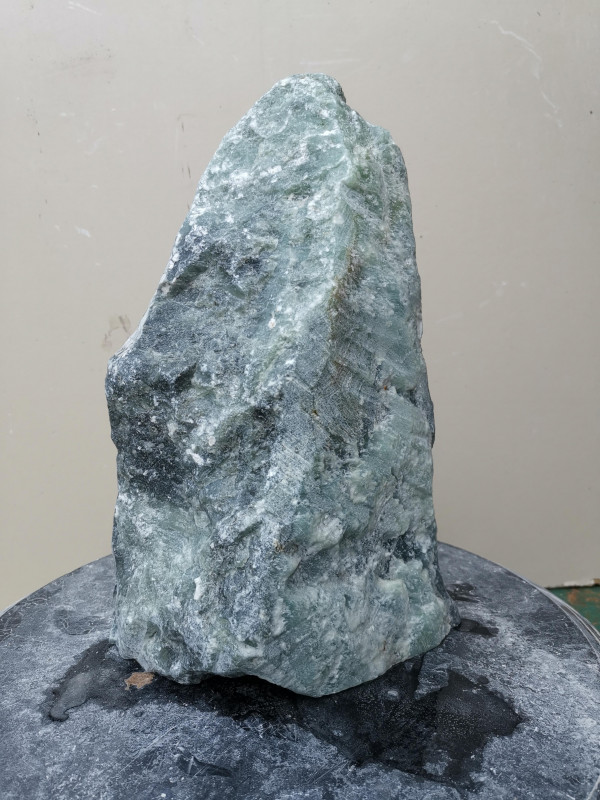 Speckstein; Einzelst�ck; aus Indien; t�rkis-schwarz; 5,560 kg