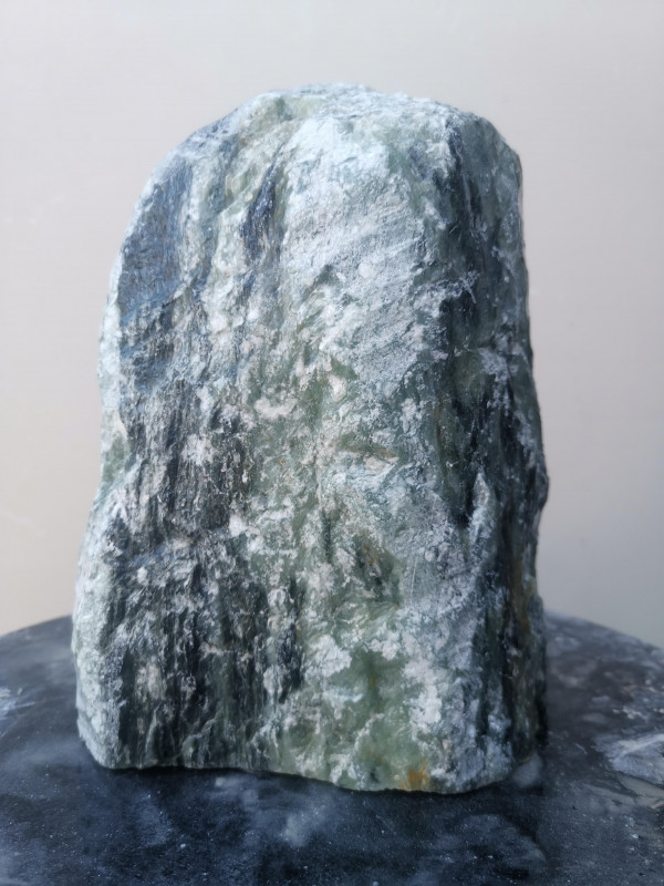 Speckstein; Einzelst�ck; aus Indien; t�rkis - schwarz; 5,210 kg