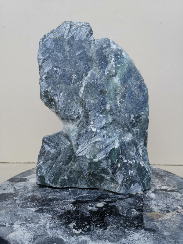 Speckstein; Einzelst�ck; aus Brasilien; schwarz- gr�n; 5,810 kg