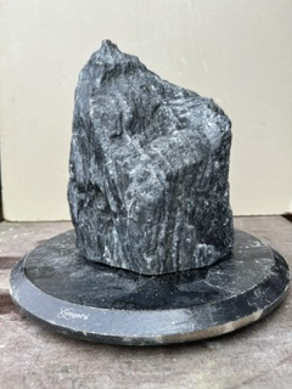 Speckstein; Einzelst�ck; schwarz-wei�; aus China; 6,990 kg