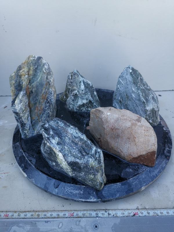 Speckstein; Sortiment; von 5 Specksteinen; Ges. 4,960 kg