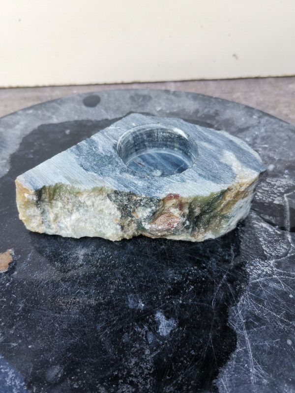 Teelichthalter mit Senkung; Selbstherstellung; Einzelst�ck
