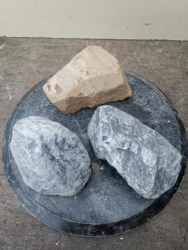 Speckstein; Sortiment; drei Farben; Zusammen 4,770 kg