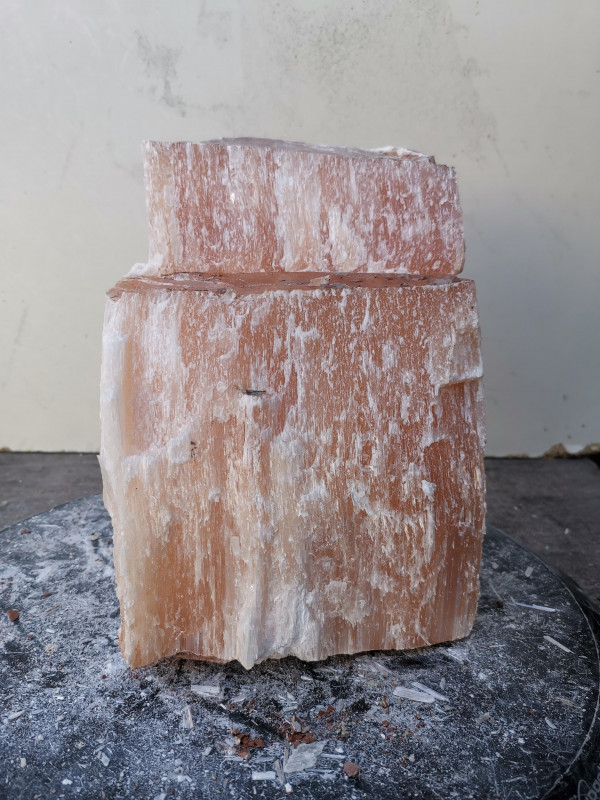 Selenit; Heilstein; Einzelst�ck; aus Marokko; orange; 6,540 kg