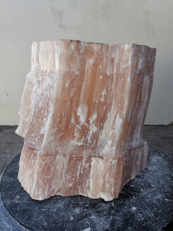 Selenit; Heilstein; Einzelst�ck; aus Marokko; orange; 9,600 kg