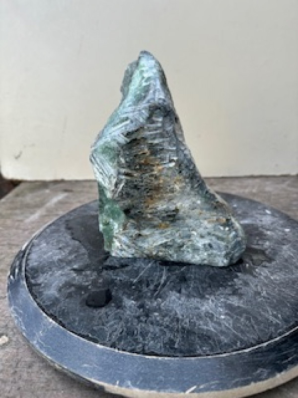 Speckstein; Einzelst�ck; Indien; t�rkis-schwarz; 3,010 kg