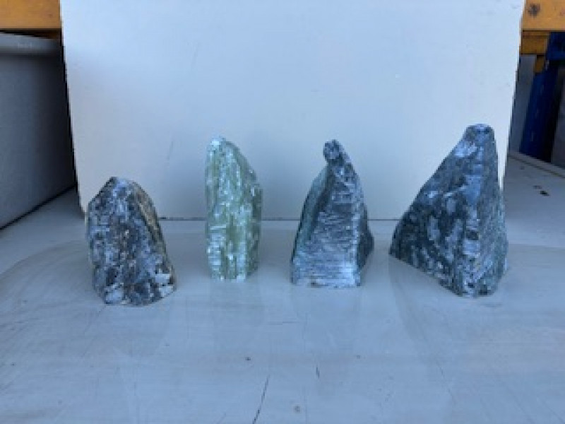 4 Specksteine; Einzel Sortiment; zus. 9,100 kg