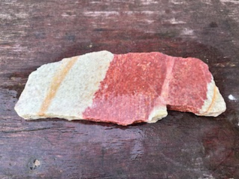 Speckstein; Scheibe; Indien; rot-beige; 2,160 kg