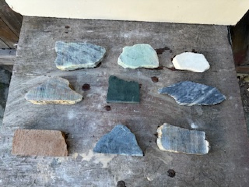 Speckstein; Scheiben; Sammlung; Einzelst�cke; 9 St�ck