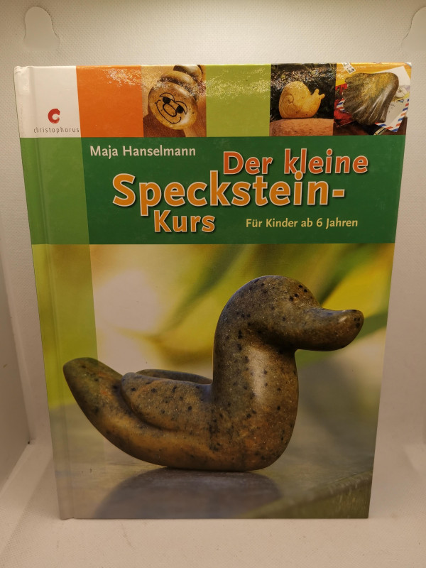 Kreativ Set; gebr. Buch; Schleifpad; Schleifschwamm; Specksteinraspel; Speckstein 1.48 kg