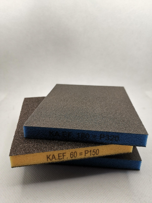 KA.FE.; Schleifmatten Set; je 5 x  Colour; gelb und blau; Korn 60 und 180;