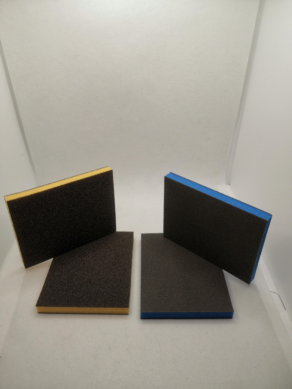 KA.FE.; Schleifmatten Set; je 5 x  Colour; gelb und blau; Korn 60 und 180;