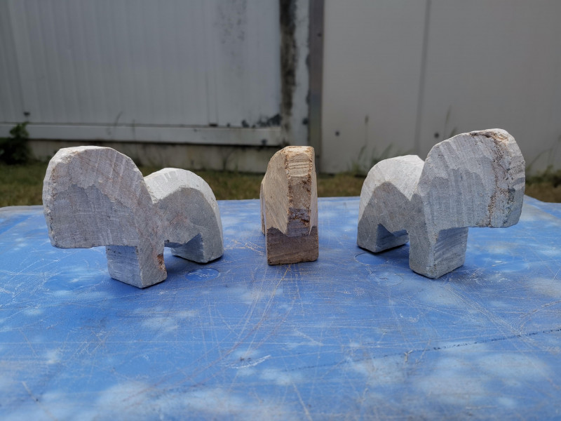 Speckstein; Halbfabrikat; Elefant; ca. 0,4 kg