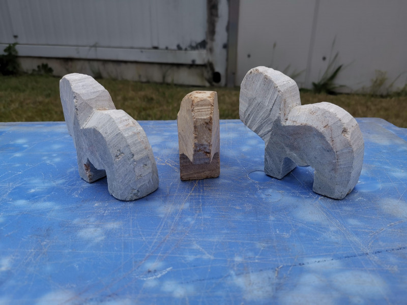 Speckstein; Halbfabrikat; Elefant; ca. 0,4 kg