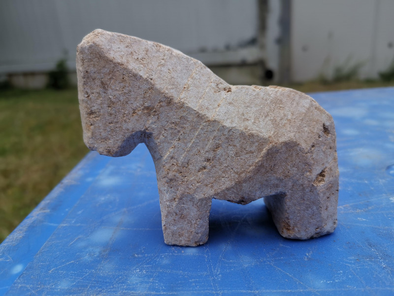 Speckstein; Pferd; Halbfabrikat; ca. 0,35 kg