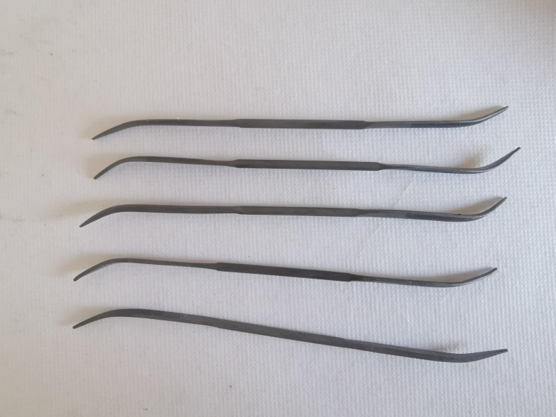 10er Set doppelseitig, gebogene Schlsselfeilen, 140 mm