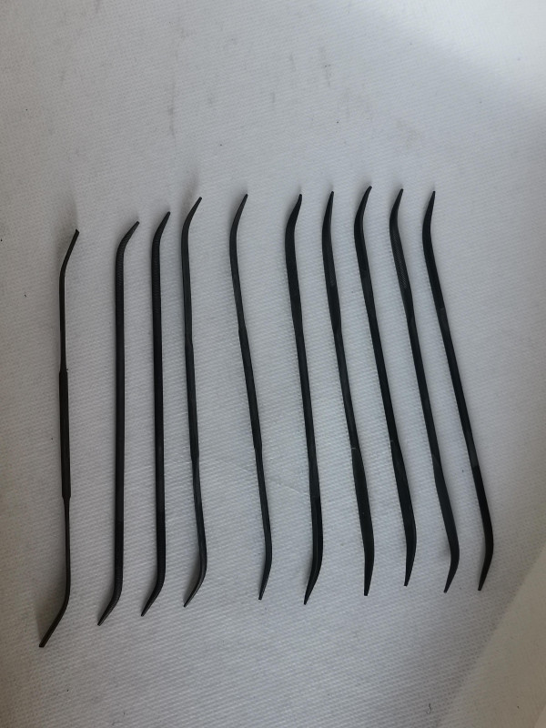 10er Set doppelseitig, gebogene Schlsselfeilen, 140 mm