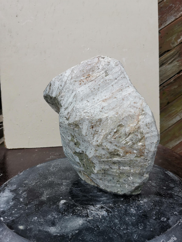 Speckstein; Einzelstck; Brasilien; grn; lustige Form; 5,210 kg