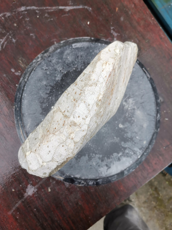 Speckstein; Einzelstck; Brasilien; grn; lustige Form; 5,210 kg