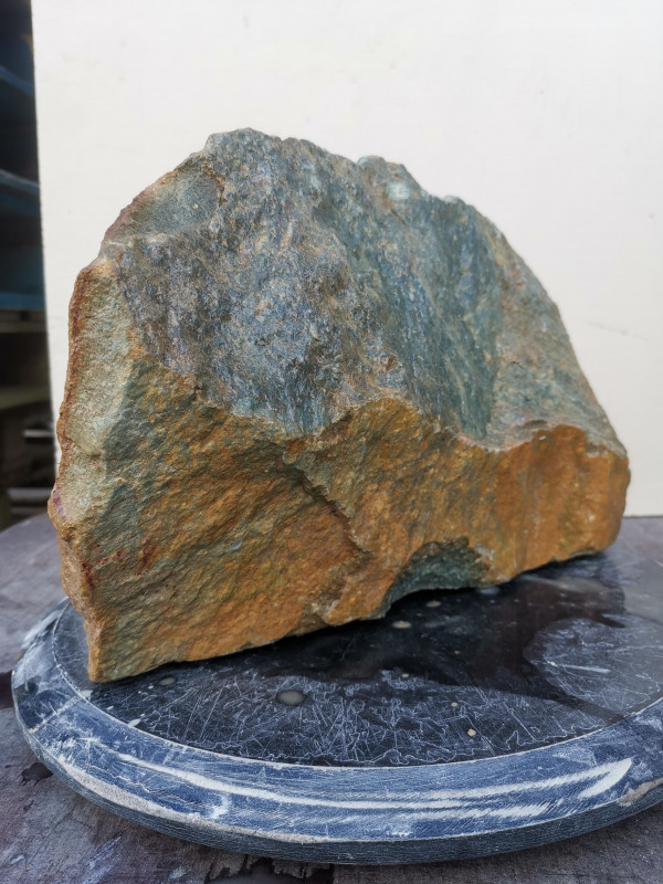 Serpentin; Einzelstck; aus Simbabwe; opal grn; 12,600 kg