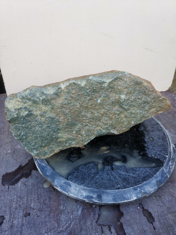 Serpentin; Einzelstck; aus Simbabwe; opal grn; 12,600 kg