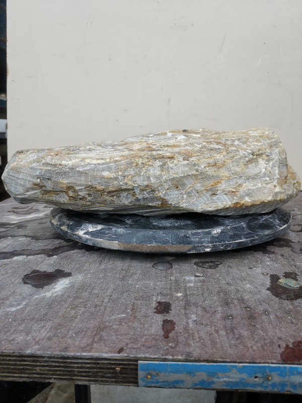 Speckstein; Einzelstck; Indien; gelb-Mix; 15,260 kg