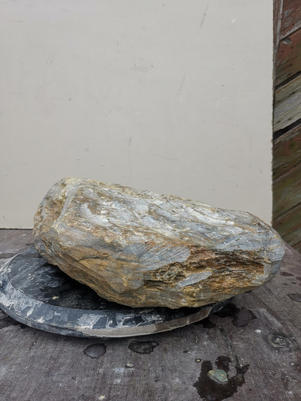 Speckstein; Einzelstck; Indien; gelb-Mix; 15,260 kg