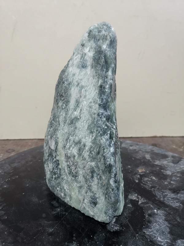Speckstein; Einzelstck; Indien; dunkelgrn-trkis 2,870 kg