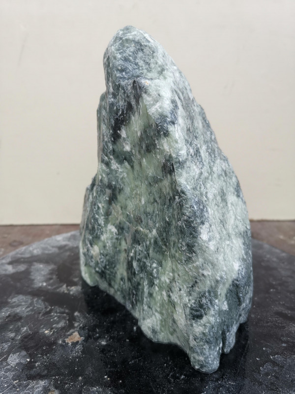 Speckstein; Einzelstck; Indien; dunkelgrn-trkis 2,870 kg