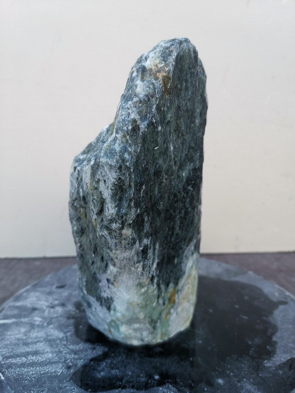 Speckstein; Einzelstck; aus Indien; trkis-schwarz; 7,950 kg
