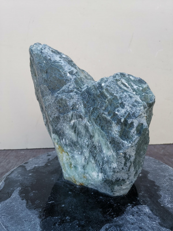 Speckstein; Einzelstck; aus Indien; trkis-schwarz; 7,950 kg