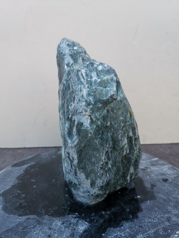 Speckstein; Einzelstck; aus Indien; trkis-schwarz; 7,950 kg