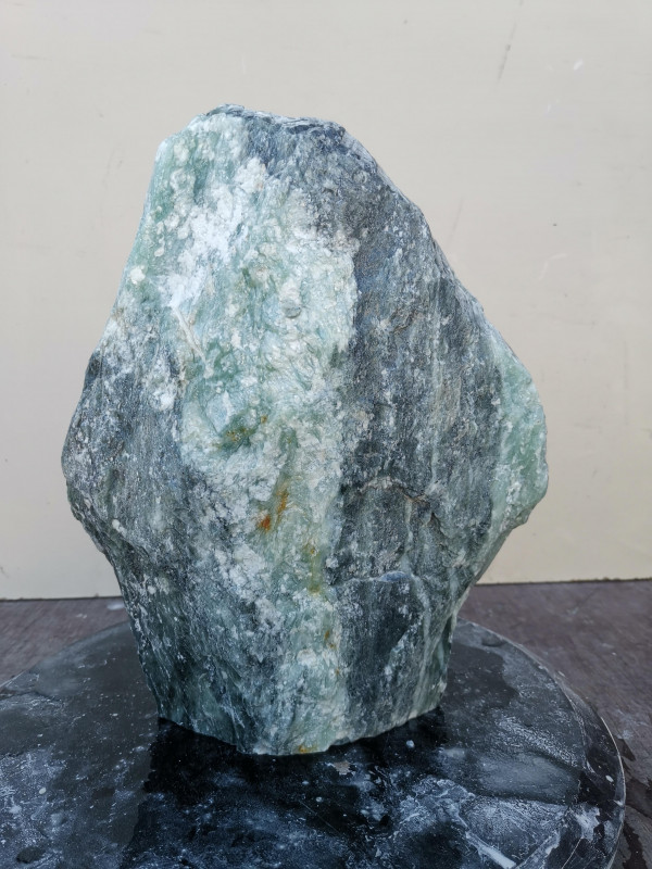 Speckstein; Einzelstck; aus Indien; trkis-schwarz; 7,550 kg
