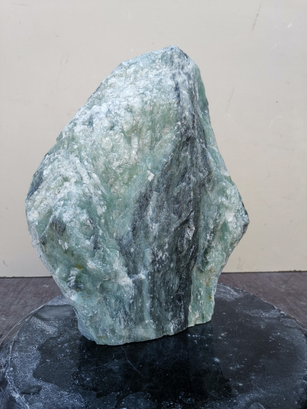 Speckstein; Einzelstck; aus Indien; trkis-schwarz; 7,550 kg