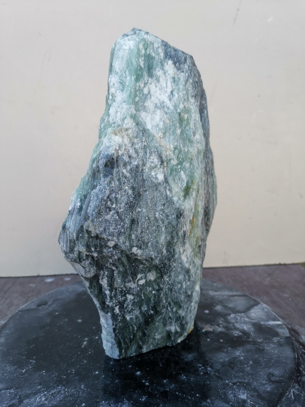 Speckstein; Einzelstck; aus Indien; trkis-schwarz; 7,550 kg