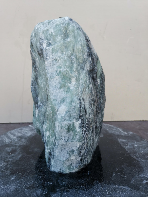 Speckstein; Einzelstck; aus Indien; trkis-schwarz; 4,800 kg