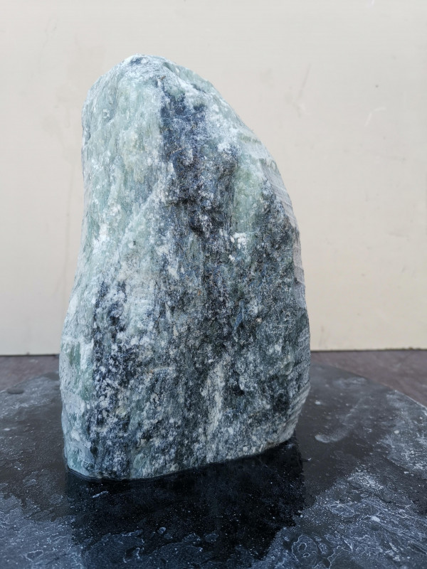 Speckstein; Einzelstck; aus Indien; trkis-schwarz; 4,800 kg