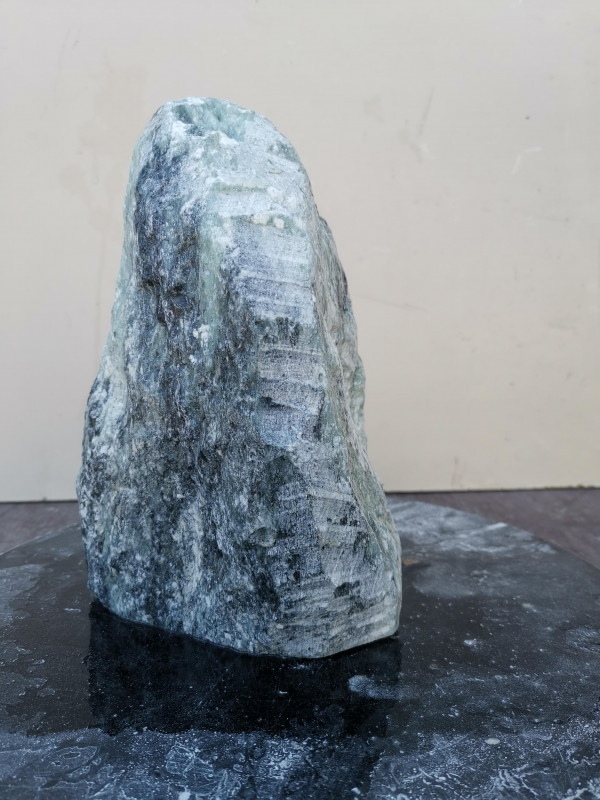 Speckstein; Einzelstck; aus Indien; trkis-schwarz; 4,800 kg