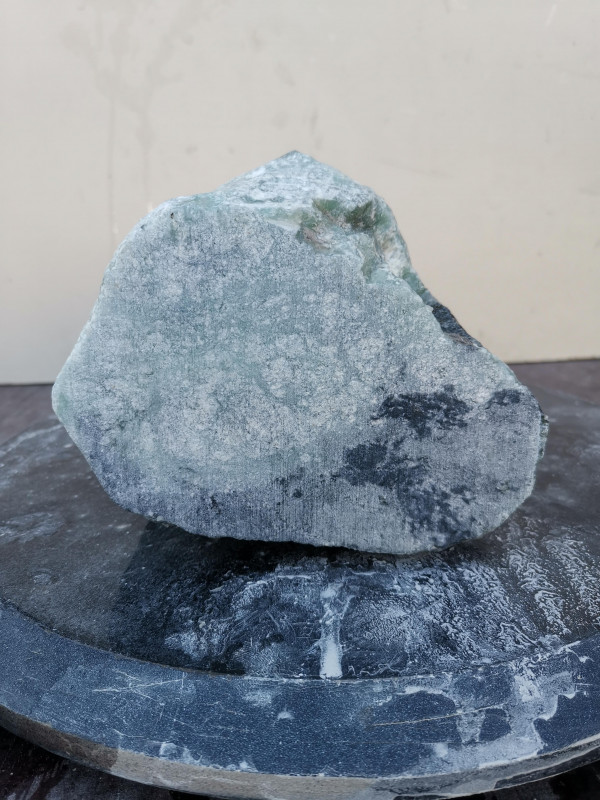 Speckstein; Einzelstck; aus Indien; trkis-schwarz; 4,800 kg