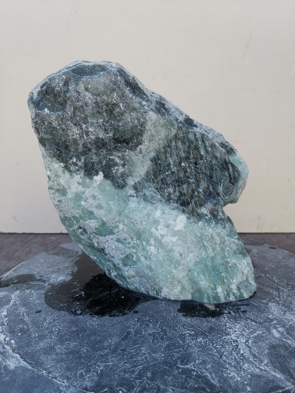 Speckstein; Einzelstck; aus Indien; trkis-schwarz; 5,250 kg