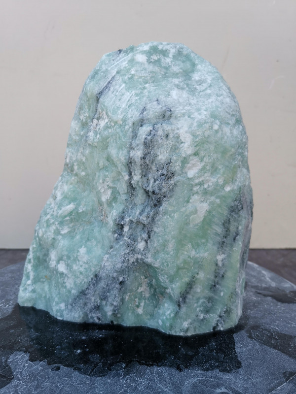 Speckstein; Einzelstck; aus Indien; trkis-schwarz; 5.660 kg